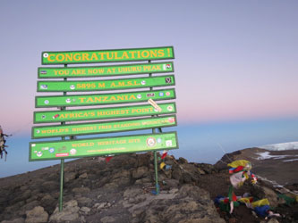 Sommet Uhuru au Kilimandjaro